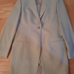 New W/ Tags Jones New York Skirt Suit Sz 12 Beige Khaki Fully Lined Retail $200